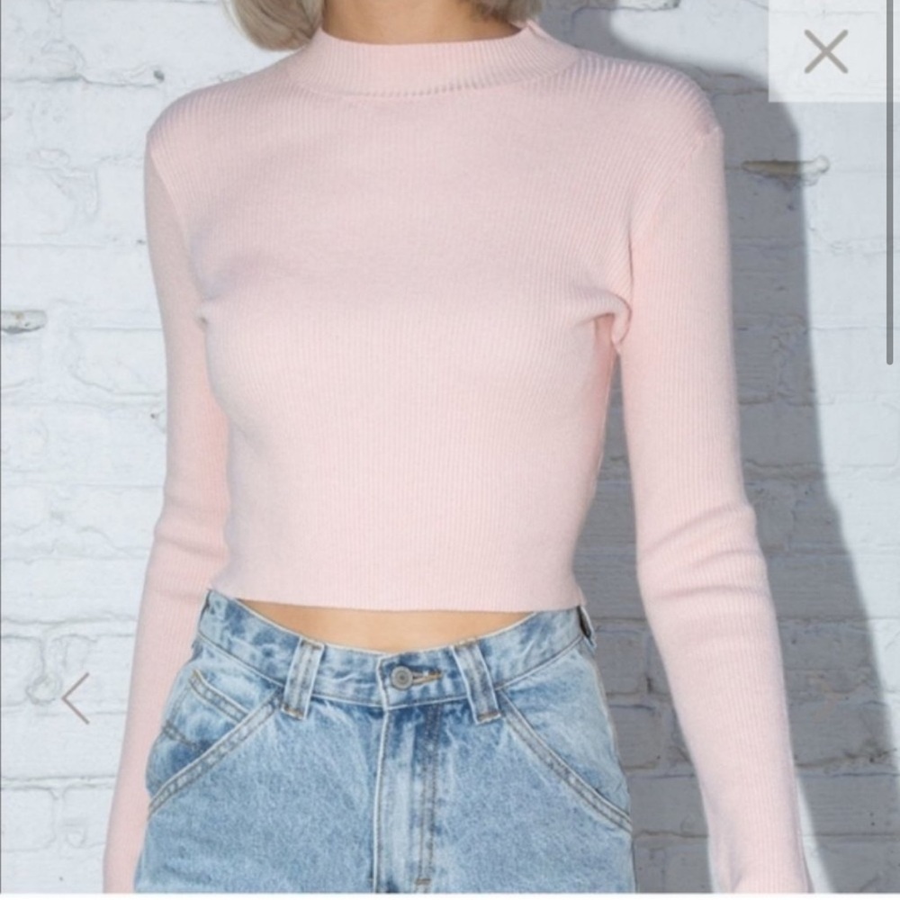 J. Galt by Brandy Melville Pink Mock Turtleneck
